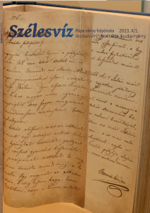 Szélesvíz X. 1. számának honlapon megjelenő írásai